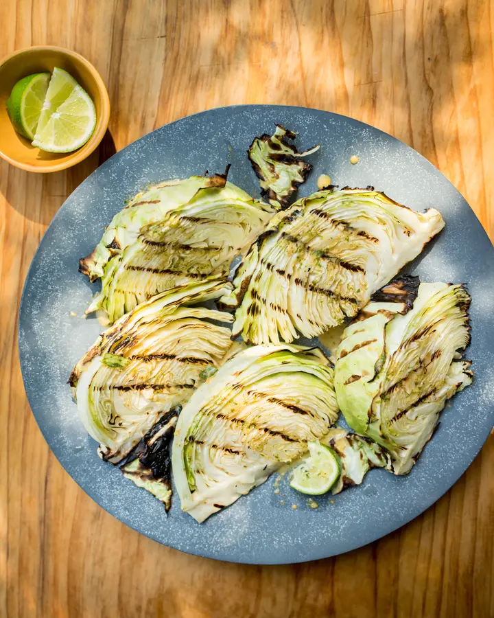 Delicious Keto Grilled Cabbage With Lime Dressing