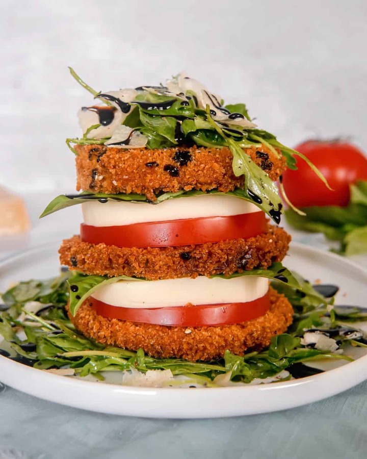 Delicious Keto Eggplant Caprese Stack