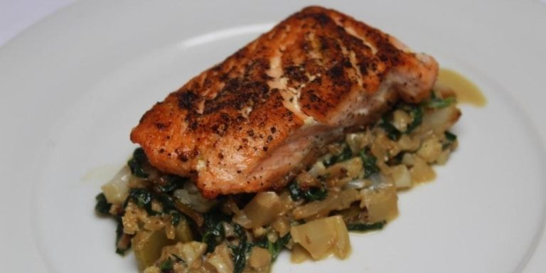 Salmon and Spinach Risotto