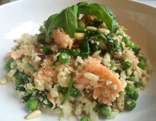 Salmon and Spinach Risotto