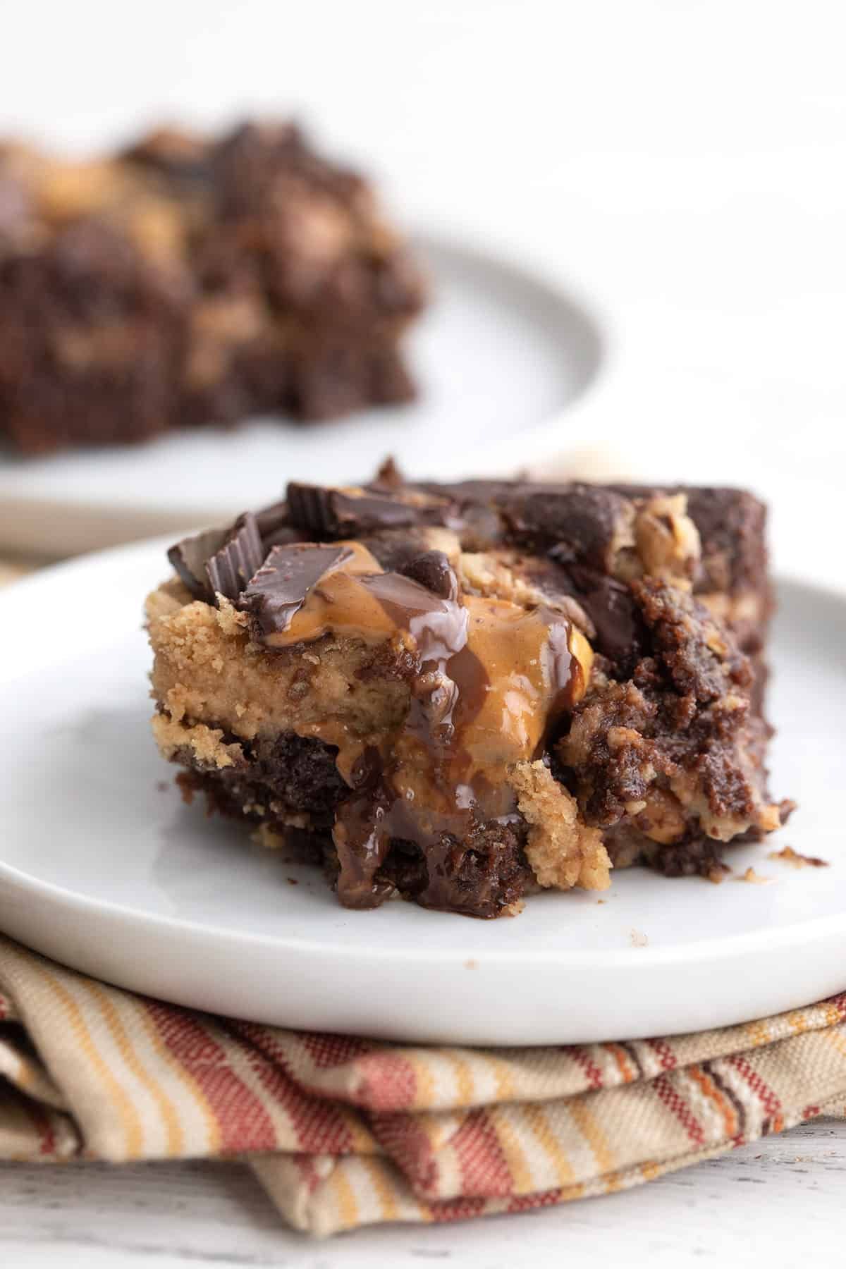 Delicious Keto Chocolate Peanut Butter Cup Cake