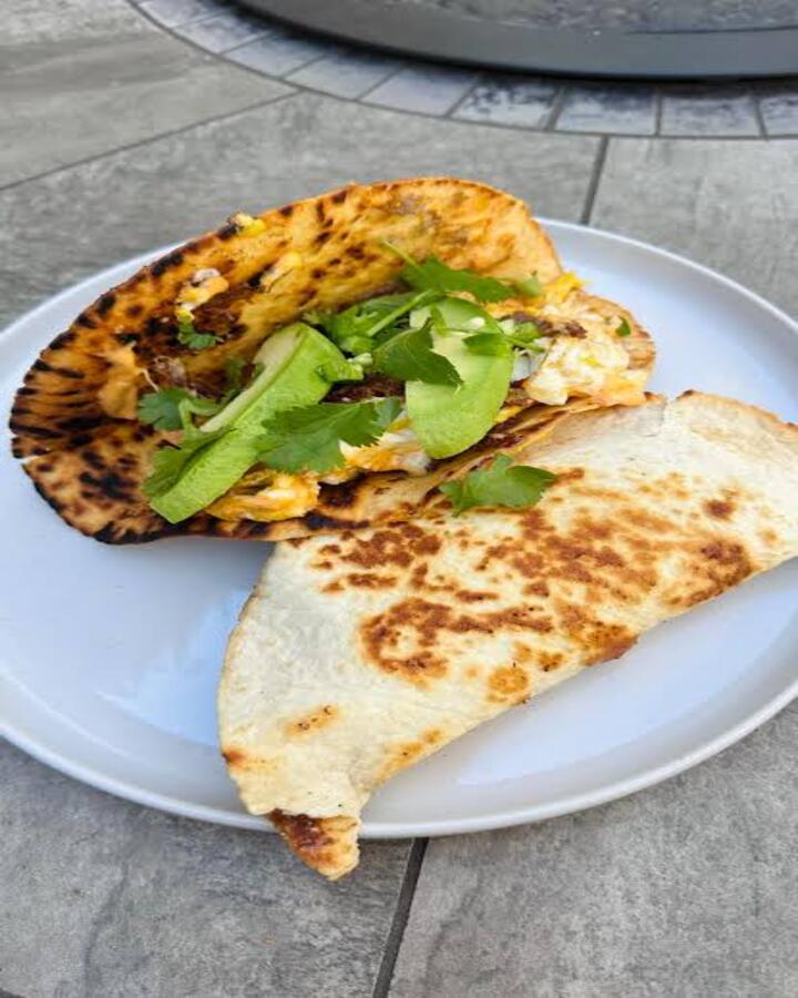 Delicious Keto Chorizo Hash Browns and Fried Eggs