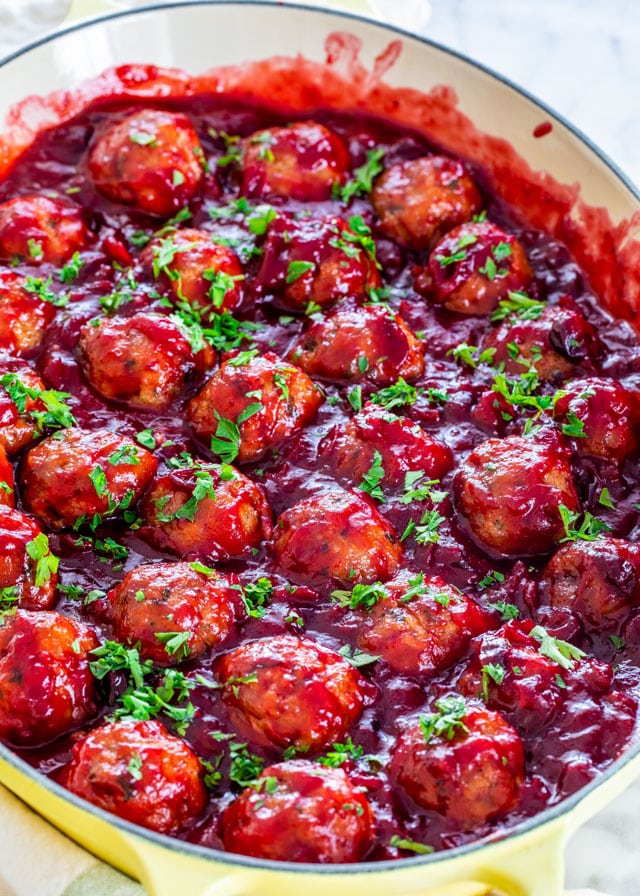 Cranberry Sauce Meatballs